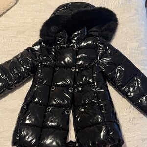 Mayoral Shiny Black Puffer Jacket for Kids